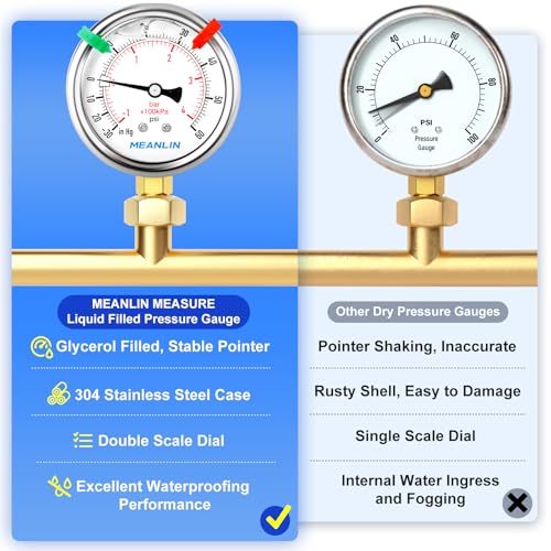 30inHG~60Psi Vacuum Pressure Gauge 1