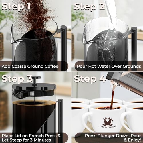 Stainless Steel French Press Coffee Maker 34 oz