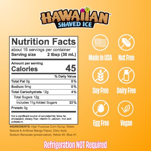 Mango Syrup Nut Soy Dairy Free (16 Fl Oz)