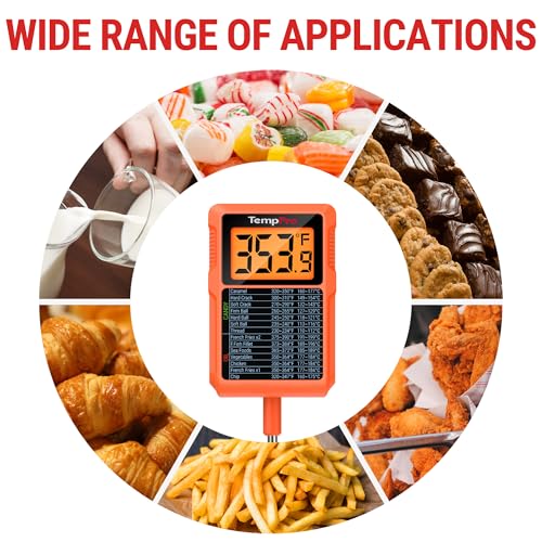 TempDip 1 Sec Digital Candy Thermometer with Pot Clip & 10" Probe