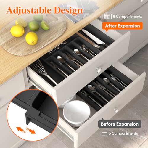 Extra Large Silverware Drawer Organizer