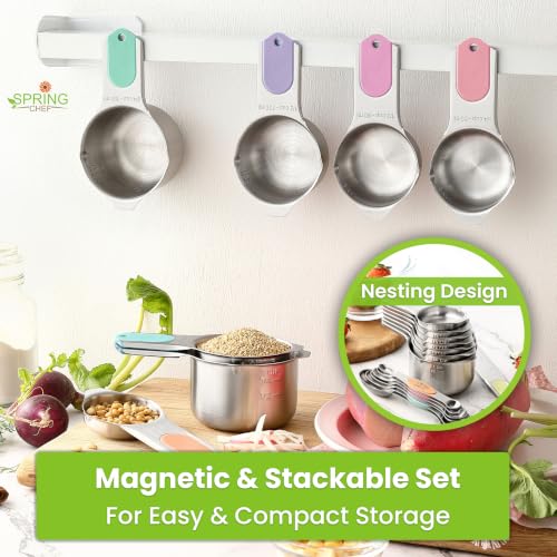 Magnetic Measuring Cups & Spoons Set of 15 w