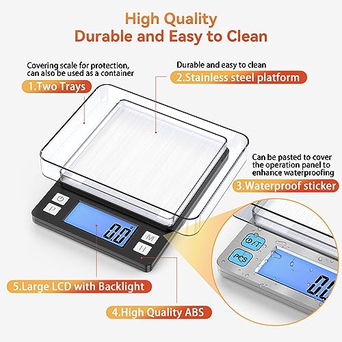 Upgraded Small Food Scale with 0.1 g