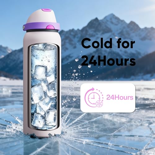 Insulated Water Bottle with Straw
