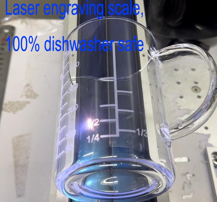 Ackers Mirror Etching Scale Glass Measuring Cup
