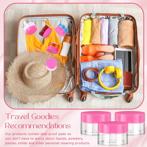4 Pcs Plastic Jars Wide Mouth with Lids (4 Count)