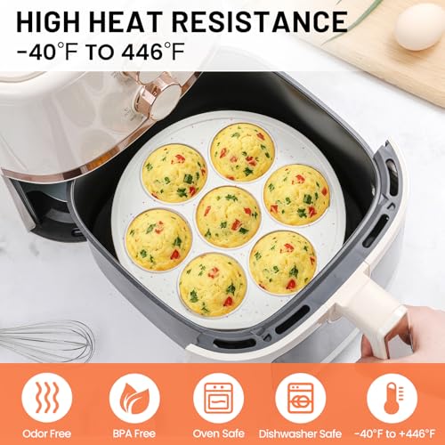 Silicone Air Fryer Muffin Pan with Reinforced Frame (2 Count)