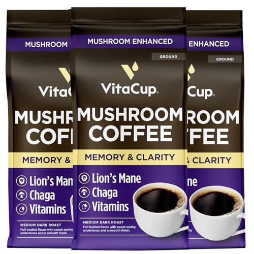 Mushroom Medium Dark Roast Ground Coffee (30 Ounce)