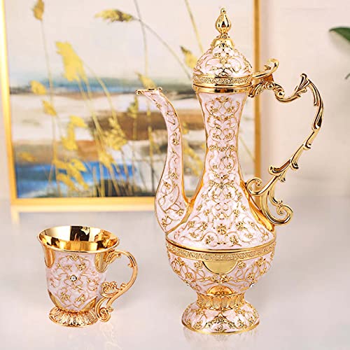 Turkish Tea Coffee Cup and Pot Set Including Teapot