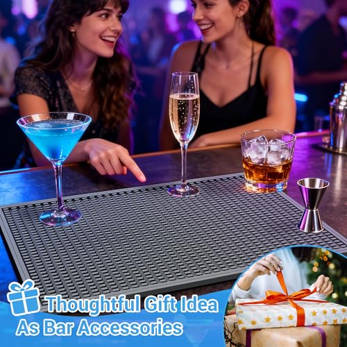 Bar Mat Premium 18"X12" Rubber Bar Mats for Countertop