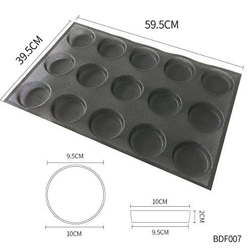 Silicone Hamburger Bread Forms Round Shape Bread Tray Silicone Perforated Silicone Bakery Molds Crusty Bread Bakeware