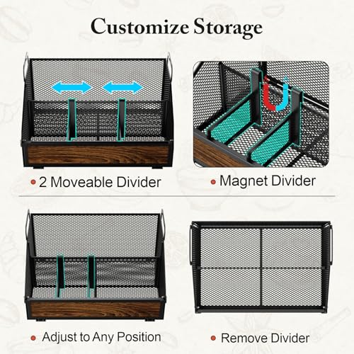 Countertop Coffee Station Organizer