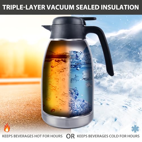 Thermal Coffee Carafe with Cleaning Brush
