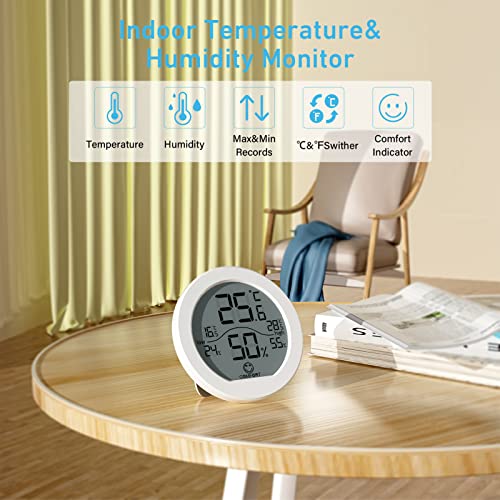 Indoor Digital Hygrometer Thermometer for Room Temperature Humidity Meter (2 Count)