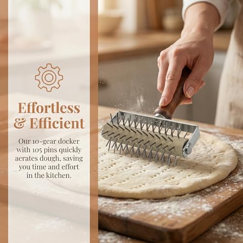 Set of 2 Pizza Dough Roller & Dough Docker (2 Count)