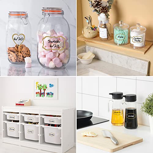 Clear Labels for Jars 180pcs Waterproof Removable Transparent Write