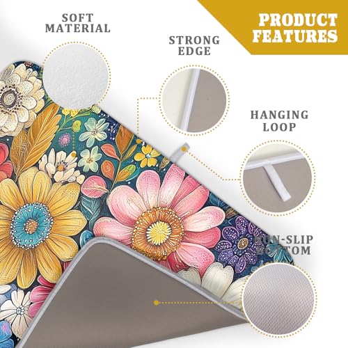 Boho Flower Dish Drying Mat