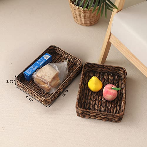 Water Hyacinth Woven Serving Tray Rectangular Hand