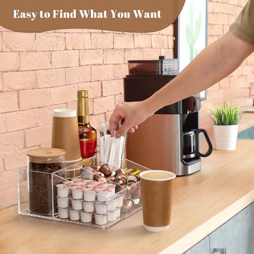 Acrylic Coffee Bar Station Organizer for Countertop