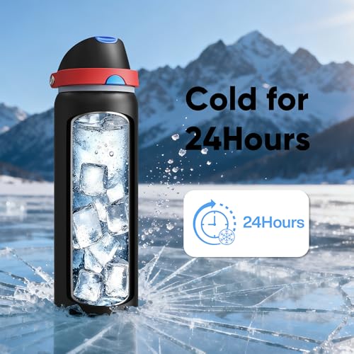 Insulated Water Bottle with Straw