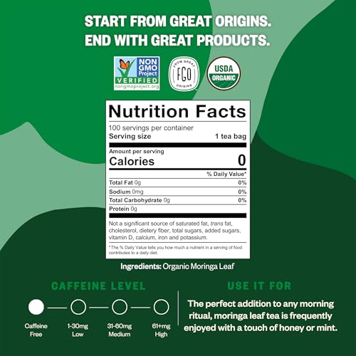 Organic Moringa Tea (100 Count)