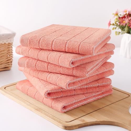 100% Cotton Terry Kitchen Dish Cloths (6 Count)