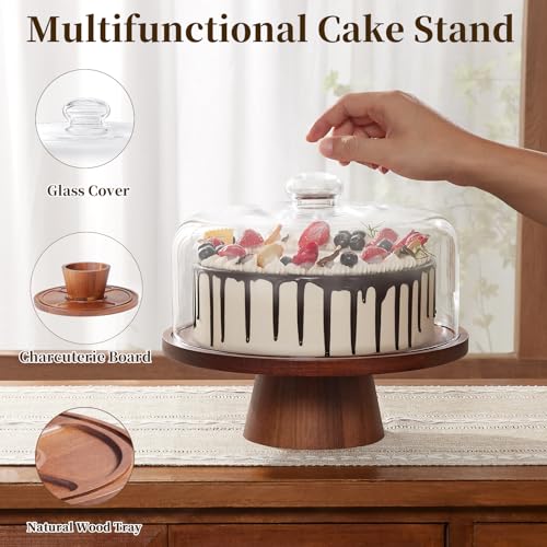 Wooden Cake Stand with Lid