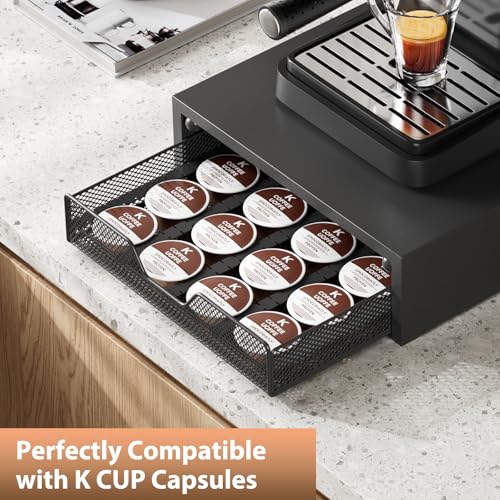 Coffee Pods Drawer Organizer Compatible with Nespresso Vertuo Pods & K