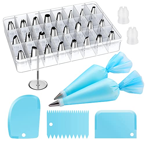 32 Piping Bags and Tips Set Frosting Piping Kit for Beginners & Pros (32 Count)
