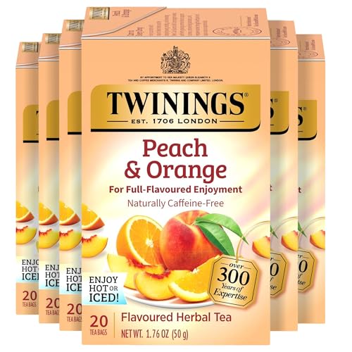 Peach & Orange Herbal Tea Individually Wrapped Bags (120 Count)