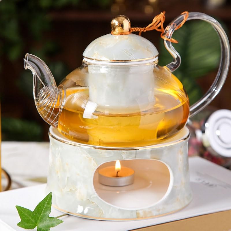 British Ceramic Afternoon Tea Cups Fruit Heating Teapot with Filter Gift Flower Set