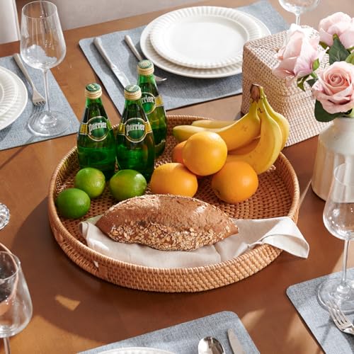 Rattan Large Serving Tray
