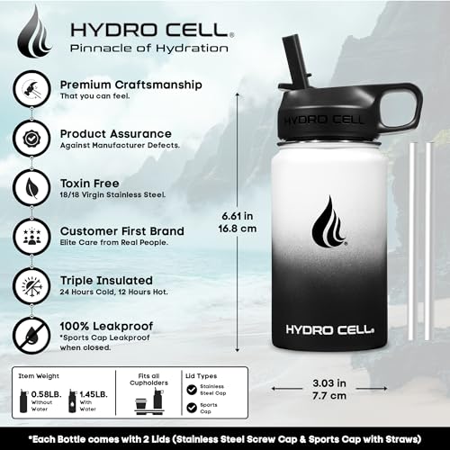 Stainless Steel Insulated Water Bottle with Straw