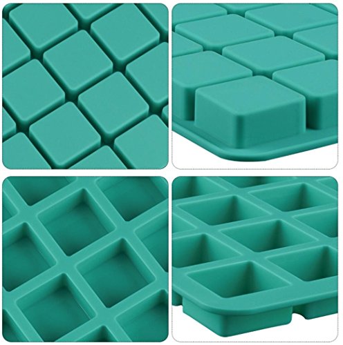 2 Pack 40 Cavity Square Caramel Candy Silicone Molds (80 Cavities)