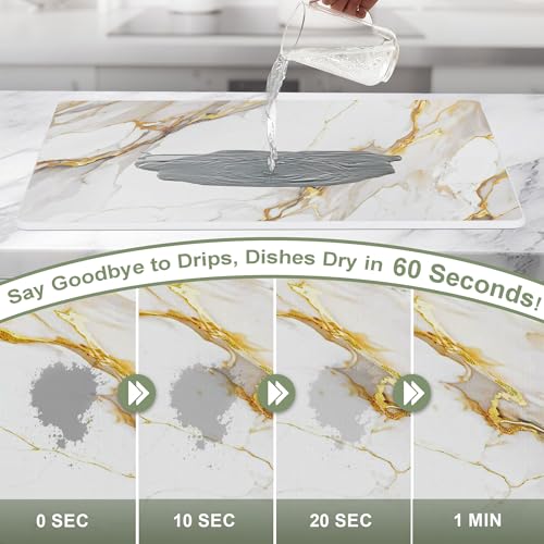 Large Stone Drying Mat for Kitchen Counter