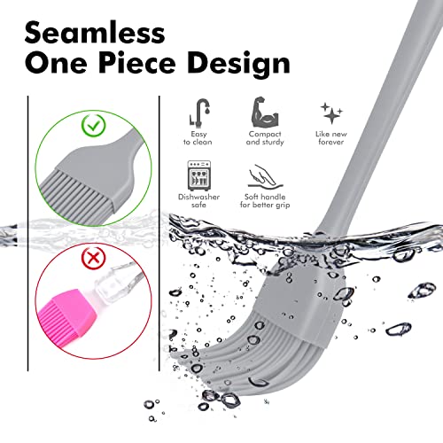 Basting Brushes Silicone Heat Resistant Pastry Brushes Spread Oil Butter Sauce Marinades for BBQ Grill Barbecue Baking Kitchen Cooking BPA Free Dishwasher Safe