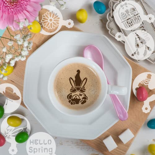 Easter Cookie Stencils 36 Reusable Egg Bunny Coffee Dessert Decor Templates (36 Count)