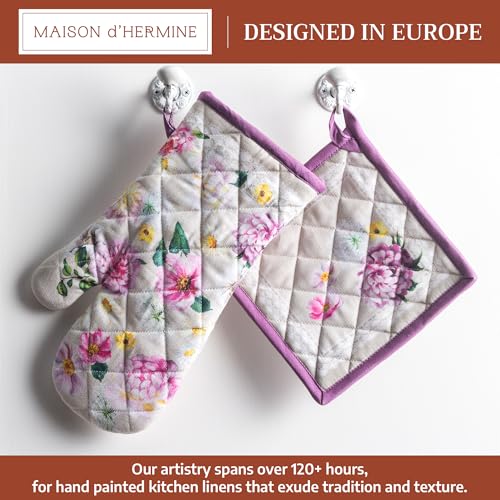 100% Cotton Oven Mitt & Pot Holder Set