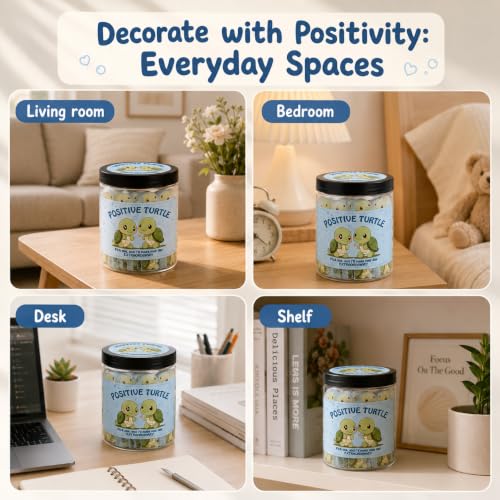 60 Positive Turtle Cards Jar