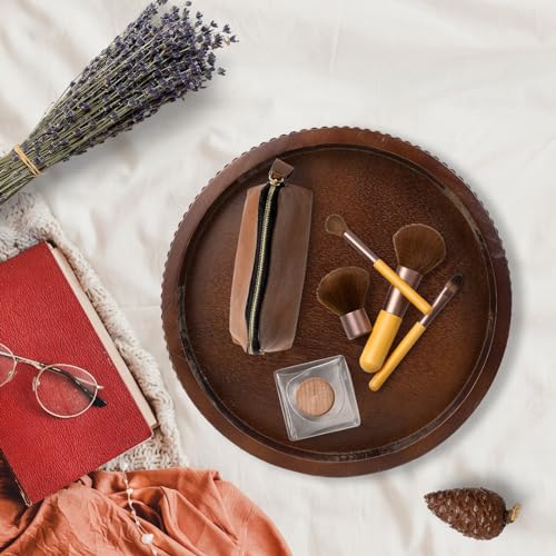 Wood Decorative Serving Tray with Bead