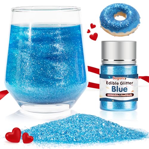 Edible Blue Glitter for Drinks
