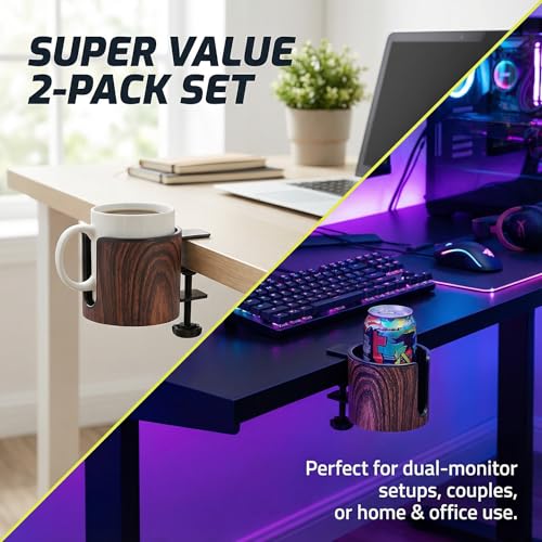 Luxury 2pcs Desk Cup Holder (2 Count)