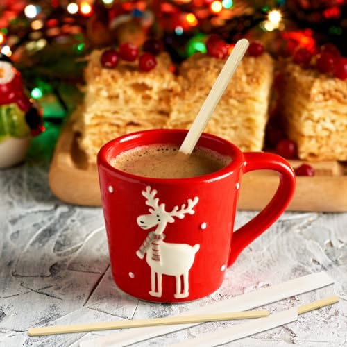 1000Pcs Bamboo Coffee Stirrers Individually Wrapped
