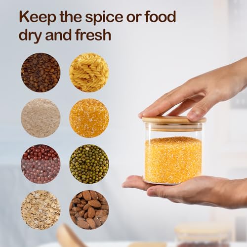 22oz/0.7Qt/650ml Round Glass Storage Containers with Lids 6-Pack (6 Count)