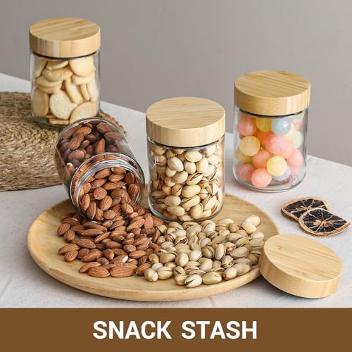4 pack 16oz Glass jars with Airtight Lids