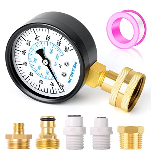 0~200Psi 3 4" Female Water Pressure Kit Plus 5 adapters