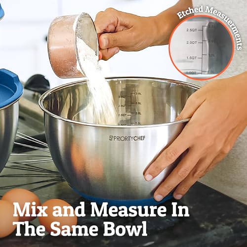 Premium Mixing Bowls With Airtight Lids Set