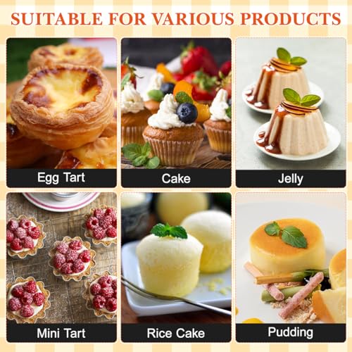12 pack Flower Tart Pans Non Stick Tart Mold Set 2.40 X 2.40 X 0.90 in Reusable Bakeware for Egg Mini Cupcake Muffin Diy Desserts Kitchen and Party Baking