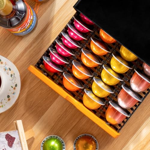for Vertuo Pod Holder Coffee Pod Storage for Nespresso Pod Black Metal Fits All Size Vertuo Pods