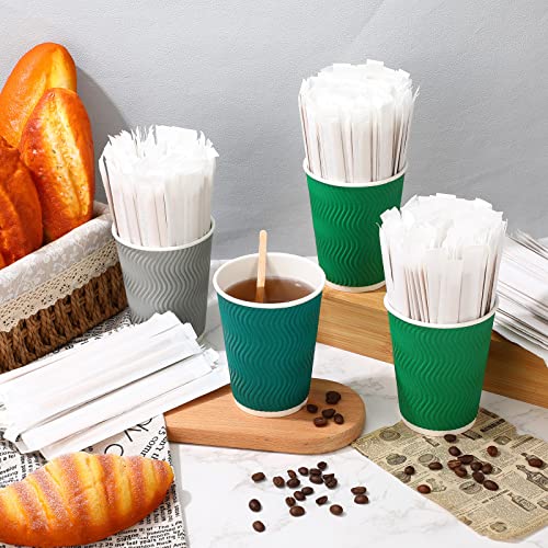 2000 Pcs Individually Wrapped Wooden Coffee Stirrers